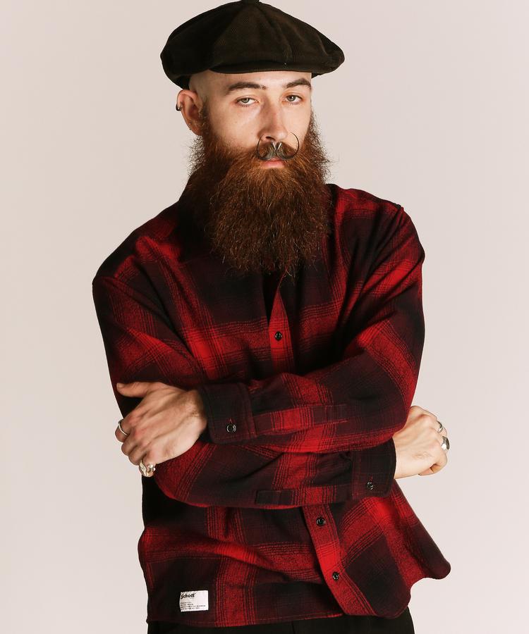 ★SALE|Schott/ショット 公式通販 |OMBRE CHECK CF LS SHIRT/オンブレ チェック CF ...
