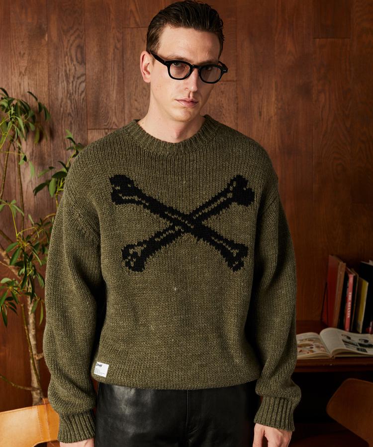 ★SALE|Schott/ショット 公式通販 |CROSS BONE KNIT/クロスボーン ニット ※セール品につき交換返品不可