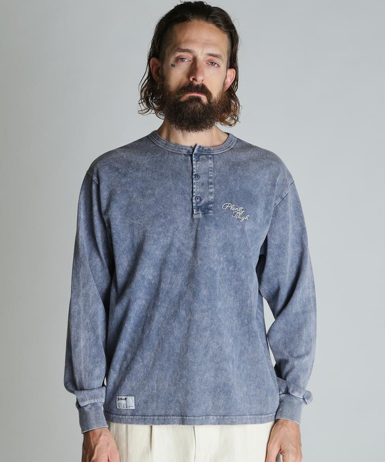 Schott/ショット 公式通販 |PLENTY TOUGH EMB. HENLEY LS T-SHIRT/プレンティタフ ...