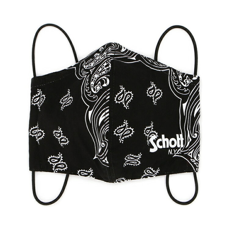 Schott/ショット 公式通販・直営店限定 | 単品 耳が痛くならないストラップ付マスク Schott MASK 無地 バンダナ柄