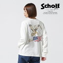 ★SALE ★SALE Schott/ショット公式通販 【Women 039 s】EAGLEU.S.AFRAGL/STEE/イーグルU.S.AフラッグロングスリーブTシャツ※セール品につき交換返品不可※セール品につき交換返品不可