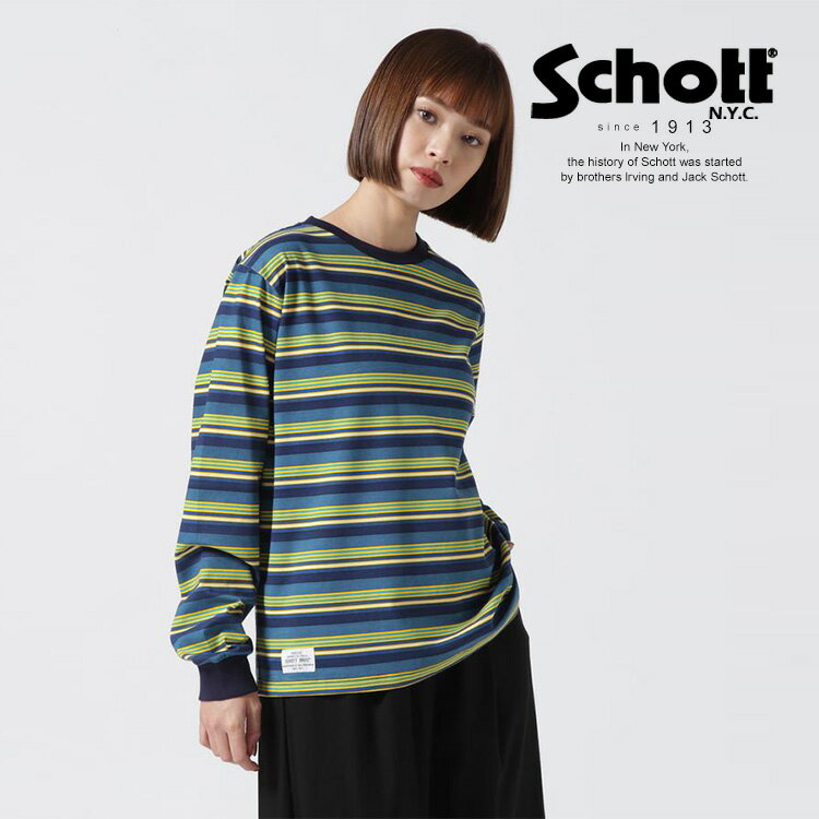 SALE |SALE |Schott/åȸ|Women'sBORDERL/ST-SHIRT/ܡ󥰥꡼TĢʤˤĤԲĢʤˤĤԲ