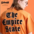 ★SALE |Schott/ショット 公式通販 |WEB LIMITED |T-SHIRT OLD ENGLISH/Tシャツ "オールドイングリッシュ" バックプリントT 半袖 カットソー 刺繍 23ss※セール品につき交換返品不可