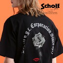 ★SALE |Schott/ショット 公式通販 |WEB LIMITED |T-SHIRT DOLLER ROSE/Tシャツ "ダラーローズ" スポーティー インナー Tシャツ 半袖 オーバーサイズ ルーズシルエット バックプリント 23ss