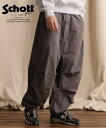 ★SALE Schott/ショット 公式通販 直営限定/FADE OVER PANTS/フェード オーバーパンツ バギーパンツ 23FW