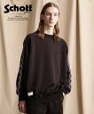 ★SALE |Schott/ショット 公式通販 |TAPING JERSEY CREW SWEAT/テーピング ジャージ クルースウェット