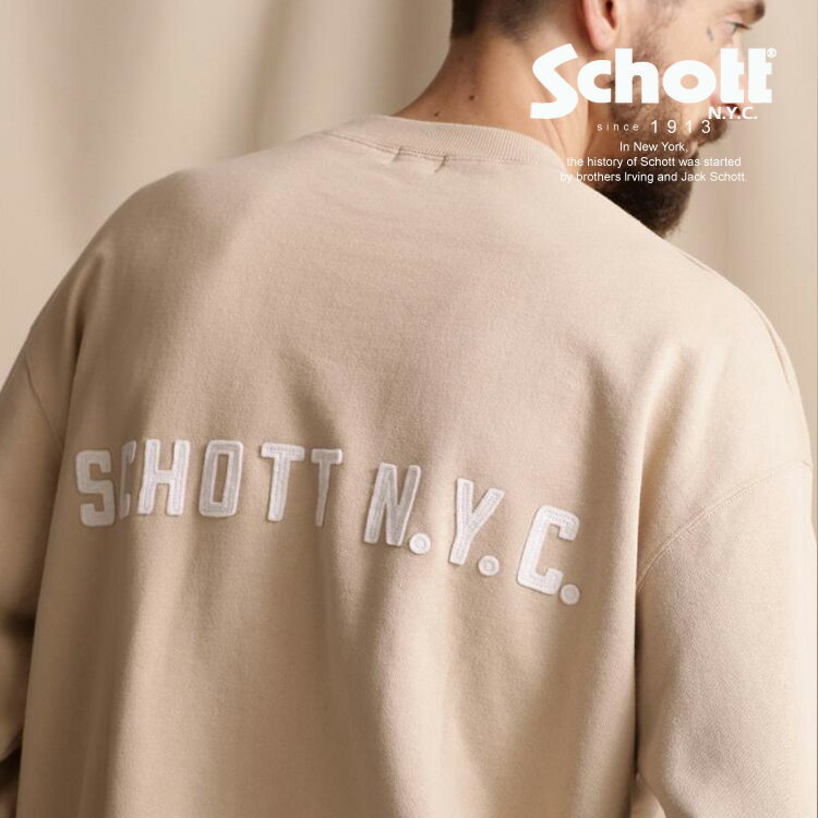 Schott/ショット 公式通販 |WEB LIMITED/SMALL BULL CREW SWEAT/スモール ブルドッグ クルー スウェット カットソー 長袖 トレーナー23FWのサムネイル