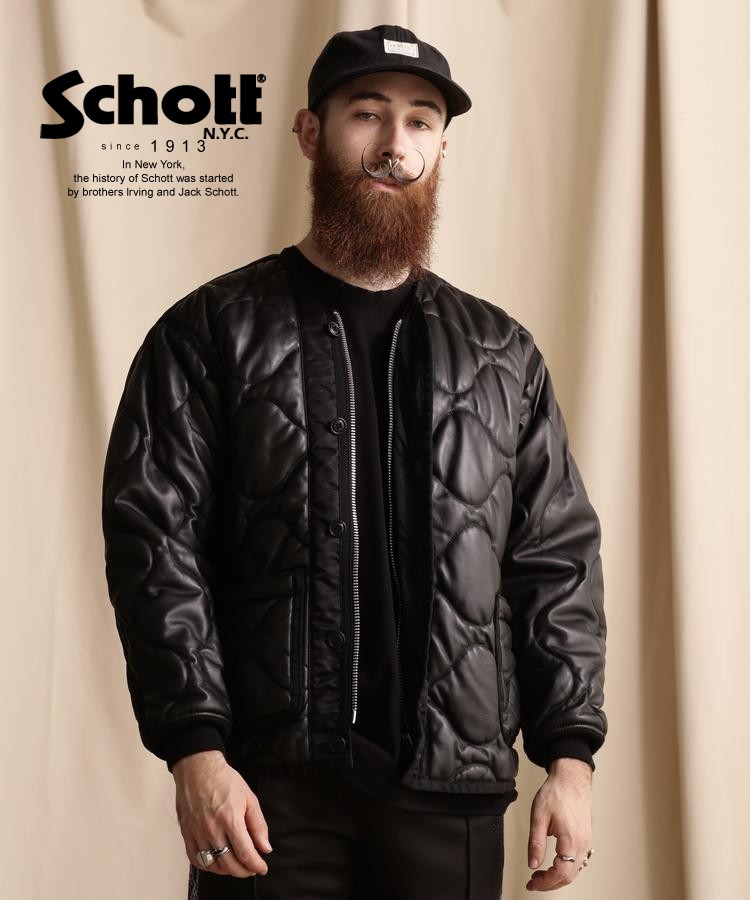 楽天SchottSchott/ショット 公式通販 |QUILTED LINNER LEATHER JACKET/キルティングライナー レザージャケット アウター 羽織り 23FW