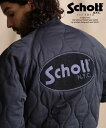 ★SALE |Schott/ショット 公式通販 |ONIONQUILTED JACKET OVAL CHENILLE LOGO/オーバルシニール ロゴ オニオンキルトジャケット アウター 羽織 23FW