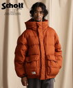 ★SALE Schott/ショット 公式通販 TOP TIRE HOODED DOWN JACKET/トップティア フードダウンジャケット アウター 羽織 23FW ※セール品につき交換返品不可