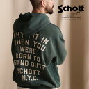 ★SALE|Schott/ショット 公式通販 |WEB LIMITED/HOODED SWEAT LETTERING SCHOTT/レタリング ショット パーカ...