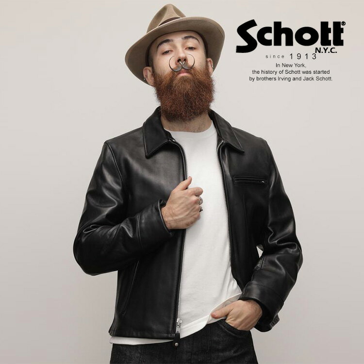 Schott/ショット 公式通販 |103US TRUCKER JACKET/レザートラッカー ジャケット 革ジャン 23FWのサムネイル