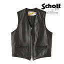 Schott/Vbg ʔ |193V LEATHER VEST/U[xXg