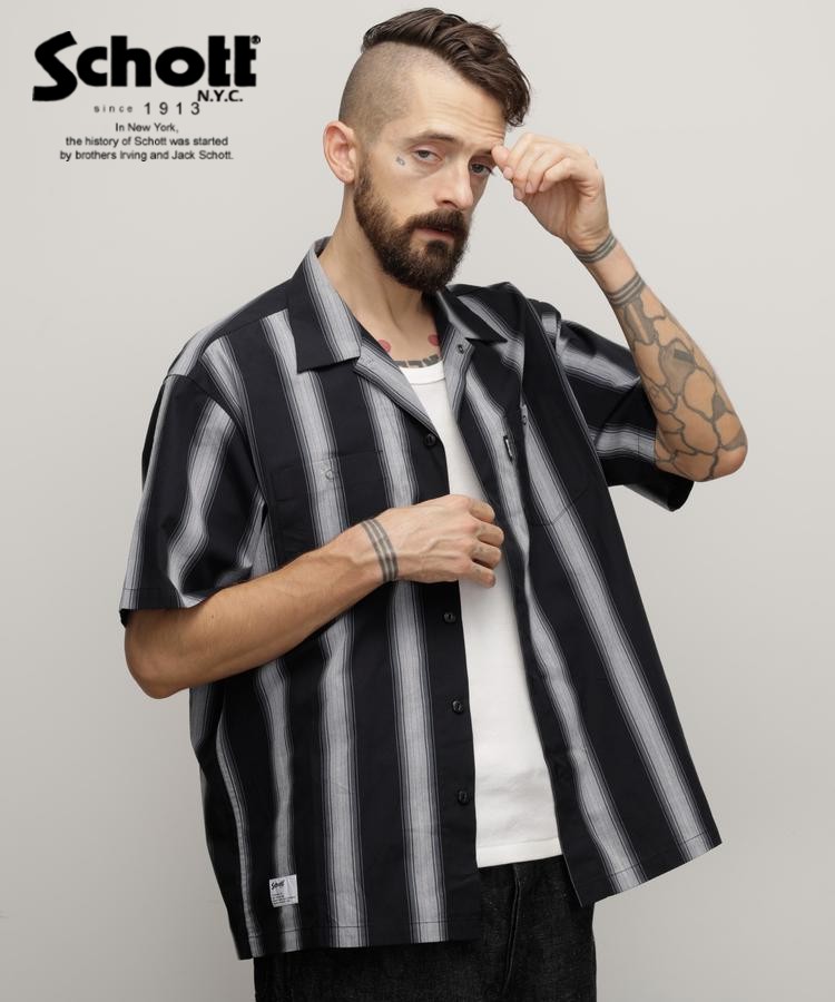 Schott/ショット 公式通販 |STRIPE WORK SHIRT/ストライプワークシャツ