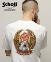 ★SALE| Schott/ショット 公式通販 |T-SHIRT "EAGLE AND RIBBON EMB"/イーグル&リボン 刺繍Tシャツ ※セール品につき交換返品不可
