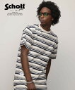 Schott/Vbg ʔ |HORIZONTAL STRIPES T-SHIRT/z]^ XgCv TVc