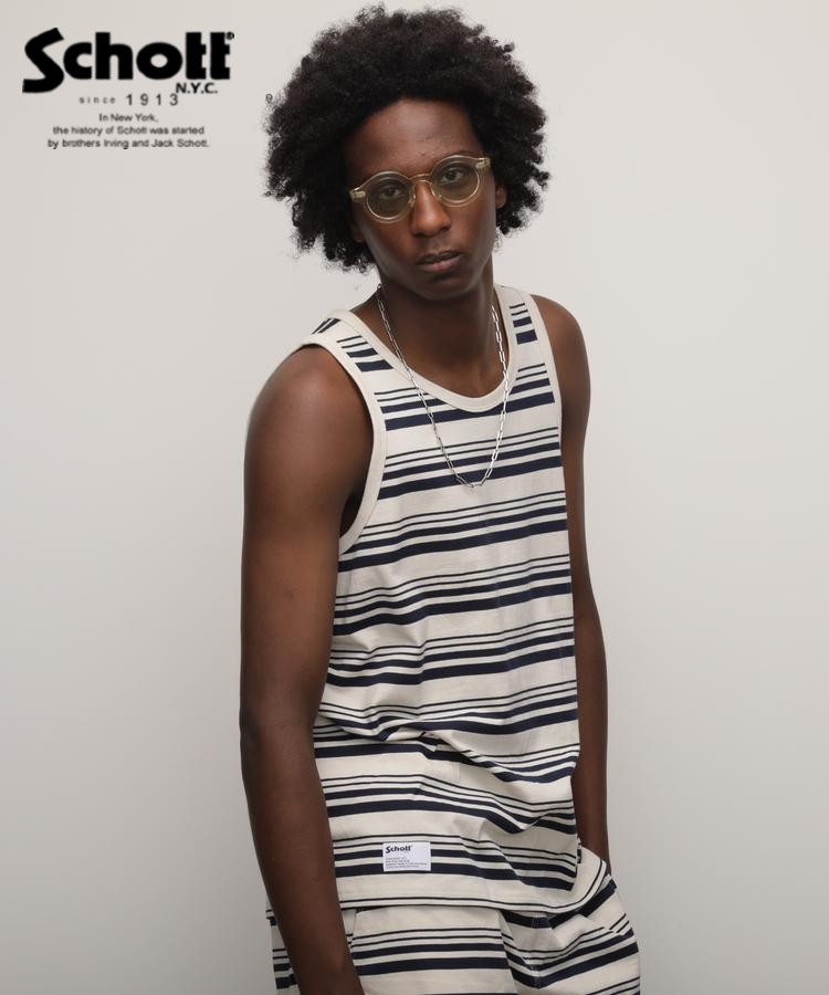 Schott/ショット 公式通販 | HORIZONTAL STRIPES TANK TOP/ホライゾンタル ストライプ タンクトップ