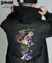 ★SALE|Schott/ショット 公式通販 | LADY WITH DRAGON QUILTED COMBI. ZIP HOOD/レディーウィズドラゴンパーカ...