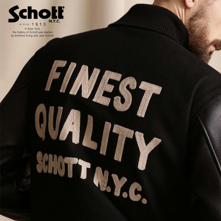 ★SALE Schott/ショット 公式通販 ×SKOOKUM STUDIUM JACKET FINEST QUALITY /×スクーカム スタジアムジャケット ファイネストクオリティ アウター スタジャン 23FW ※セール品につき交換返品不可