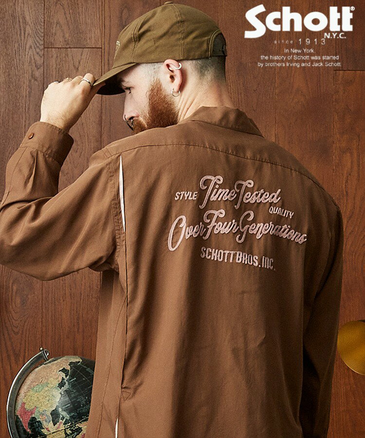 Schott/ショット 公式通販 | BOWLING LS SHIRT/ボーリング ロングスリーブシャツのサムネイル