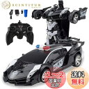 WEECOC. 多機能 ラジコンカー RCカー 電動RCカー おもちゃの車 ロボットに変換 安定性高い 耐衝撃 子供おもちゃ 人気 プレゼント (充電式 黒)