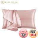 HEVUMYI シルク枕カバー 100%マルベリーシルク 25匁 43×63cm 洗えるシルクピローケース 片面シルクタイプ 裏地テンセル 封筒式まくらカバー ...