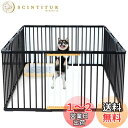 KIRATAKU ペットサークル 大型犬 高さ68cm ペットケージ 犬 サークル 犬ケージ ペットフェンス コンパクト 犬用サークル 頑丈 室内室外兼用 組立簡単 工具不要 複数連結可能 (ブラック, 高さ68cm, 10枚)