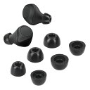 kwmobile 6x イヤーチップ Jabra Elite 75t /65t / Active対応 イヤーピース - 交換用 パッド S/M/Lサイズ 黒色