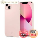 Spigen iPhone13Miniケース 耐衝撃 マット感 米軍MIL規格取得 厚さ1.55mm 2重構造 PC素材 さらさら 超極薄 レンズ保護 超薄型 超軽量 指紋防止 擦り傷防止 ワイヤレス充電対応 シン・フィット ACS03679 (ピンク・サンド)