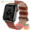 Litchi アップルウォッチ バンド 革 apple watch ベルト iwatch バンド レザー 45mm 44mm 42mm 41mm 38mm 腕 時計バンド 本革 アップルウォッチ 8 7 6 SE 5 4 3 2 1に対応 交換用 男女兼用