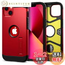 Spigen iPhone 13 ケース 3層構造 耐衝撃 スタンド付き 米軍MIL規格取得 カメラ保護 傷防止 衝撃吸収 ワイヤレス充電対応 タフ・アーマー ACS03540 (レッド)