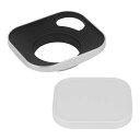 Haoge LH-W39P 39mm 正方形 メタル ねじ込み レンズフード シェードホローアウト設計 キャップ付 for ライカ Leica レンジファインダーカメラ 39mm E39 フィルタースレッドレンズ 銀 シルバー