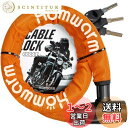 Homwarm バイクロック チェーンロック バイク 自転車 ワイヤーロック φ(直径)22mm×1200mm 頑丈 盗難防止 鍵3本セット