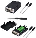 SinLoon VGA DB15圧着コネクタ3 + 9 D-SUB 15ピンVGA 3行ブレークアウトボードアダプタ(ケース付き)+ドライバ(2点セッ,クオス)