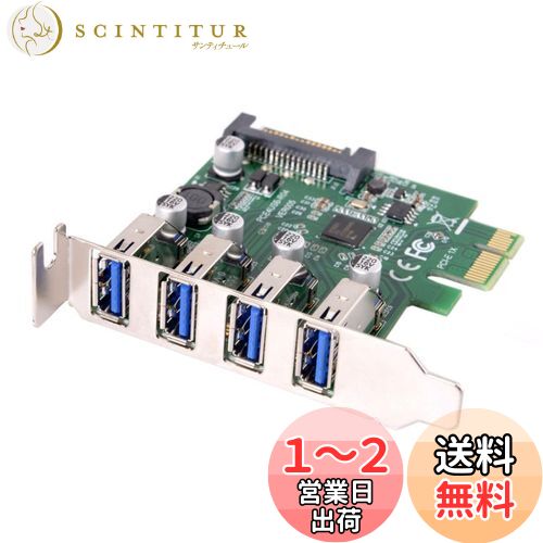 JSER ץե4ݡPCI-E-USB3.0 HUB PCIExpressĥɥץ5GbpsޥܡU3-0...