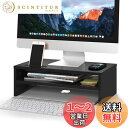 1homefurnit モニター台 卓上 モニタースタンド 二段式 人間工学デザイン ディスプレイ 台 PC台 デスク整理 キーボード収納 スマホ収納 パソコン...