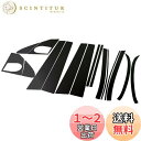 BRIGHTZ カローラフィールダー 120系 超鏡面ブラックメッキピラーパネルカバー 16PC バイザー無し用 【 PIL-BLA-161 】 4982