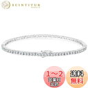 KRKC&CO 2mm テニスブレスレット レディース ブレスレット S925シルバー ジルコニア ホワイトゴールドメッキ CZダイヤ 腕輪 メンズ ブレス ヒ...