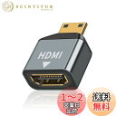 Poyiccot HDMI ミニHDMI変換アダプタ 4K、Mini HDMI 変換 オスメス HDMI 2.0 (ミニHDMIタイプCオス - タイプAメス) 4K@60Hz ハイスピード 延長 中継 ミニHDMI変換アダプタ (1個セット)