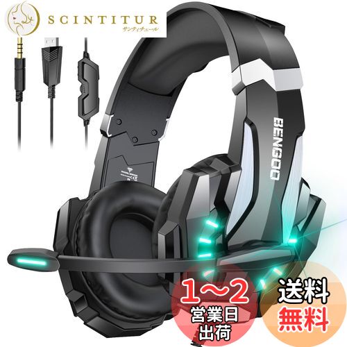 BENGOO ߥ󥰥إåɥå PS5 إåɥå Υ󥻥 ޥդ 3.5mmͭ ߥ󥰥إåɥۥ å...