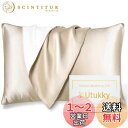 【送料無料】Utukky シルク枕カバー【TVで紹介】まくらカバー 片面シルク枕カバー 35×50cm 封筒式枕カバー シルクピローケース テンセル 洗える 寝癖軽減 抗菌防臭 美髪・美肌 敏感肌に優しい 四季適応 クリスマス 新年ギフト 贈り物 1枚セット シャンパン
