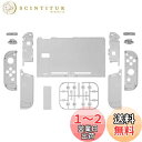 eXtremeRate Switchに対応用カスタムDIY交換ケースシェル、クリア素材のSwitchコンソールに対応用バックプレート、NSに対応用ジョイコンホル...