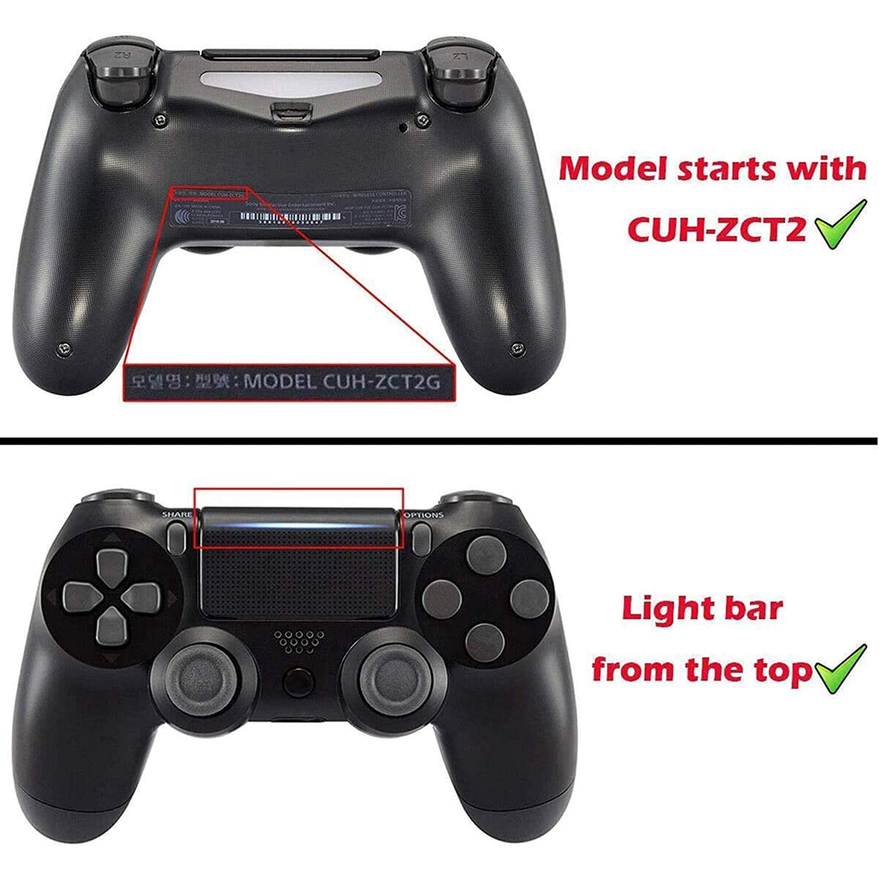 eXtremeRate プレイステーション4コントローラーに対応用D-pad R1 L1 R2 L2トリガータッチパッドアクションホームシェアオプションボタン、ピュアカラーps4 Slim Pro CUH-ZCT2コントローラーに対応用フルセットボタン【ホワイト】