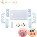 eXtremeRate Switchに対応用カスタムDIY交換ケースシェル、クリア素材のSwitchコンソールに対応用バックプレート、NSに対応用ジョイコンホル...