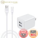 【2ポートUSB充電器*1個+type-Cケーブル1.8m*1本】急速充電器 USBコンセント ACアダプター スマホ充電器 タイプCケーブル アイフォン16充電用 usb電源アダプタ Type C充電器 アンドロイド充電器 ドコモ携帯充電器 Xperia充電器 Galaxy充電器 USB A to USB Cケーブルマホ