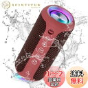 Ortizan Bluetooth スピーカー 防水IPX7でワイヤレス 30時間連続再生 24W出力ぶるーとぅーすすぴーかー ステレオのポータブルブルートゥーススピーカー マイク内蔵/2台ペアリング/TFカード対応 お風呂 スマホ PC 車用(レッド)