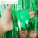 「2個セット」 Augsion タッセルカーテン キラキラ 背景 華やかな金属感 明るい光沢 誕生日 飾り付け 100cm*200cm パーティー 装飾 小道具 誕生日 結婚式 用 パーティーデコレーション イベント (グリーン)