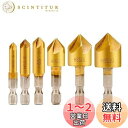 SeonFook 6本セット 皿取錐ドリル ビット 面取りビット 6.35mm 六角軸 HSS鋼 5フルート 下穴錐 穴あけ工具 木工カッタ バリ取り 電動ドリ...
