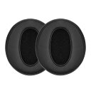 kwmobile 2x ヘッドホンカバー Sennheiser HD450BT / HD350BT対応 交換用イヤーパッド - クッション PUレザー 黒色