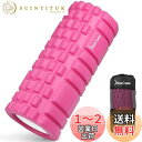 LEEPWEI フォームローラー 筋膜リリース グリッドフォームローラー ヨガポール トレーニング スポーツ フィットネス ストレッチ器具 収納バッグ (ピンク...